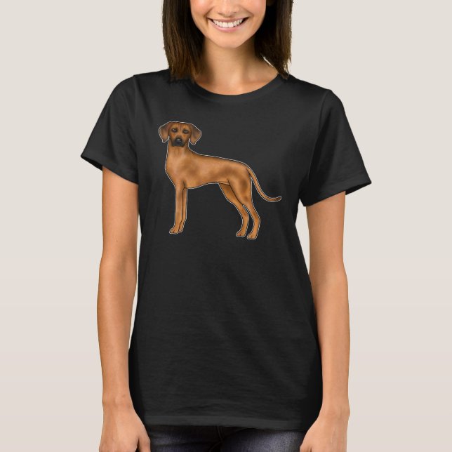 T-shirt Rhodesian Ridgeback mignon Chien Lion Africain Bro (Devant)