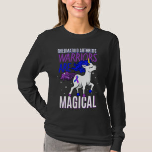 T-shirt Rhumatoïde Arthrite guerrier Magique Unicorne Purp