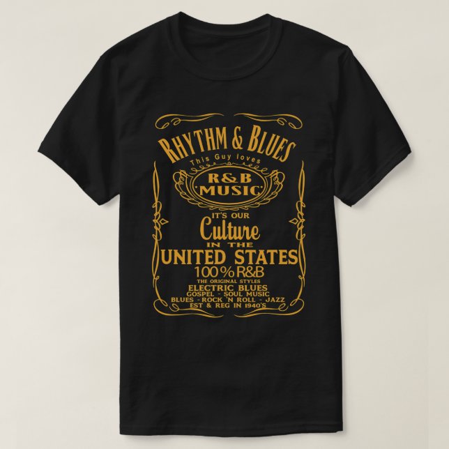 T-shirt Rhythm et Blues RnB Music RB Streetwear (Design devant)