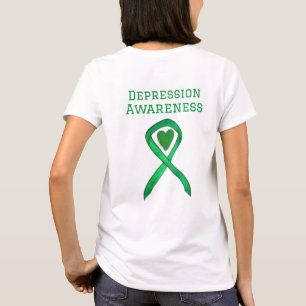 T-shirt Ribbon de sensibilisation à la dépression Coeur ve