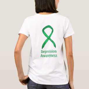 T-shirt Ribbon de sensibilisation à la dépression Vert Art