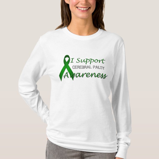 T-shirt Ribbon de sensibilisation au vert des griffes céré (Devant)