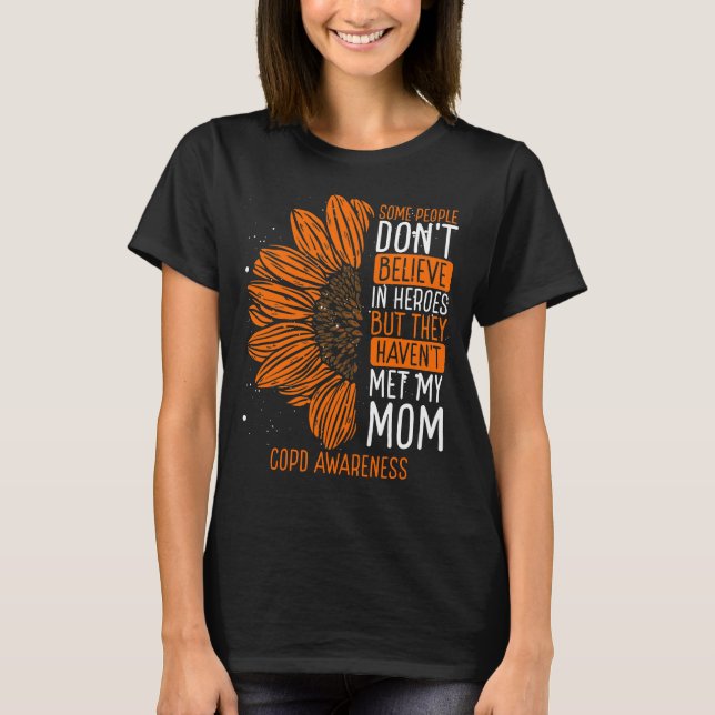 T-shirt Ribbon de sensibilisation de la MPOC Maman guerriè (Devant)