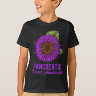T-shirt Ribbon de tournesol violet soutien cancer pancréat