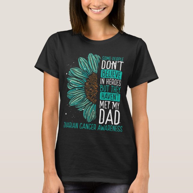 T-shirt Ribbon papa guerrier de la sensibilisation au canc (Devant)