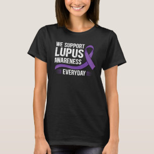 T-shirt Ribbon Violet Arc-En-Ciel Soutien Guerrier D'Un Lu