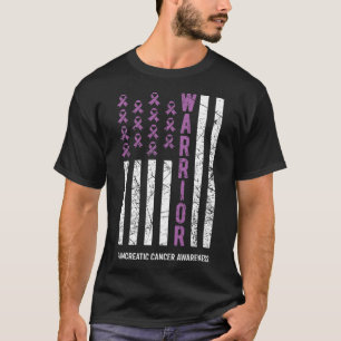 T-shirt Ribbon violet guerrier Sensibilisation au cancer p