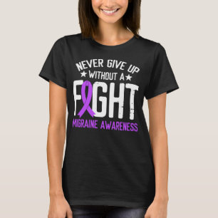 T-shirt Ribbon violet un combat mal de tête Migraine Sensi