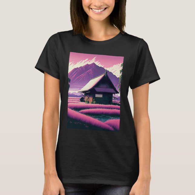 T-shirt Rice Field Landscape Japan (Devant)