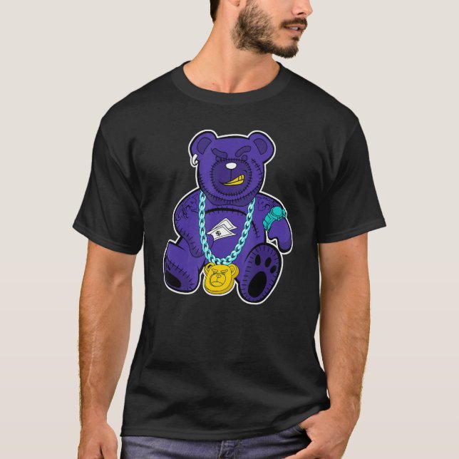 T-shirt Rich Bear Black Grape 1s Matching (Devant)