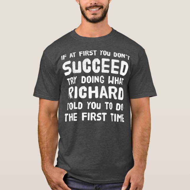 T-shirt Richard Nom personnalisé Anniversaire Cadeau Amusa (Devant)