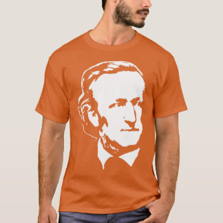 T-shirt Richard Wagner Blanc Sur Noir