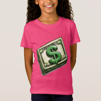 T-Shirt Richesses empilées : Pile d'argent audacieuse pour