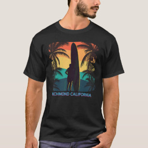 T-shirt Richmond California Ca Palm Tree Surfer