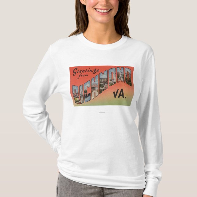 T-shirt Richmond, la Virginie - grandes scènes 3 de lettre (Devant)