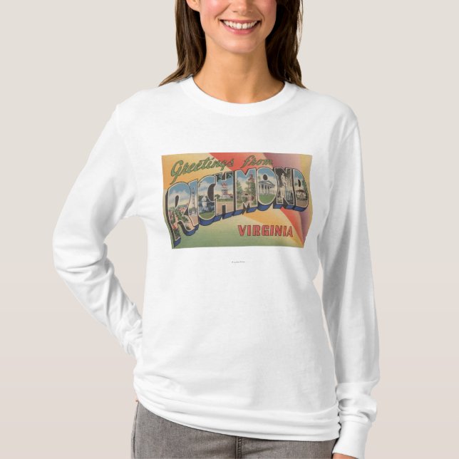 T-shirt Richmond, la Virginie - grandes scènes de lettre (Devant)