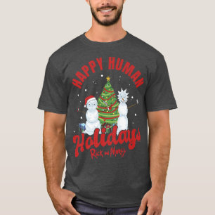 T-shirt Rick et Morty Noël Joyeux Cele des Fêtes Humaines