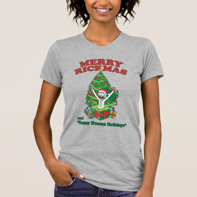 T-shirt Rick et Morty | Portail Rick Merry Rickmas (Devant)