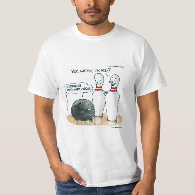 T-shirt Rick London Dessins Drôle Bowling Comic (Devant)