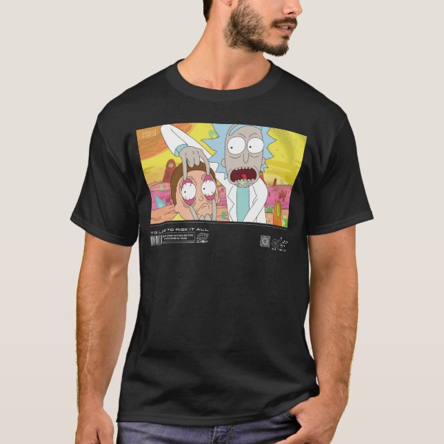 T-shirt Rick Ouverture des yeux de Morty Citation graphiqu (Devant)