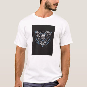 T-shirt Ride Fast Blue Mountain Moto Badge Tee