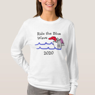 T-shirt Ride the Blue Wave Democrat Support Politique