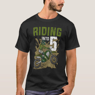 T-shirt Rider En 5 Anniversaire Motocross Anniversaire