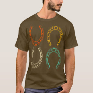 T-shirt Rider équestre Rétro Horsehoe Vintage Horsehoe Hor