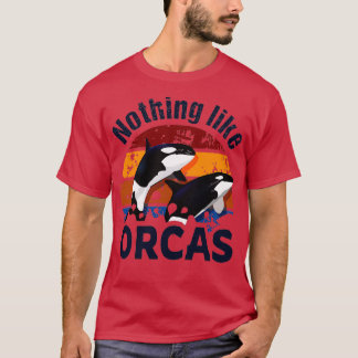 T-shirt Rien de tel que Orcas Retro Killer Whale Design