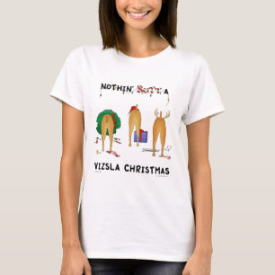 T-shirt Rien n'aboutent Noël de Vizsla