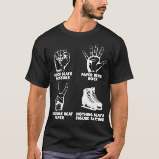 T-shirt Rien Ne bat Patinage Figure Ciseaux Papier Rock F