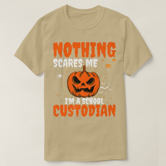 T-shirt Rien ne me fait peur Je suis gardien Halloween Jan (Design devant)
