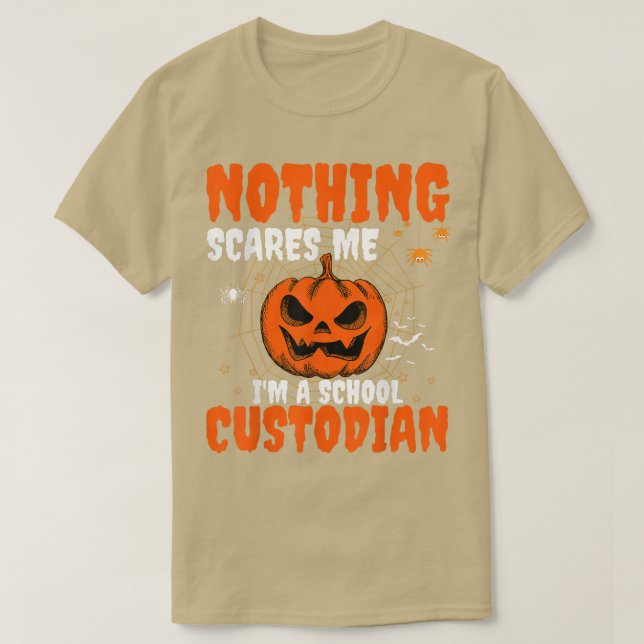 T-shirt Rien ne me fait peur Je suis gardien Halloween Jan (Design devant)