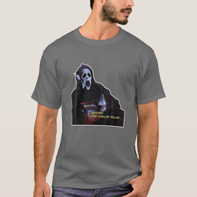 T-shirt Rien Que Chillin Killin Crie Ghost Watch Hor (Devant)