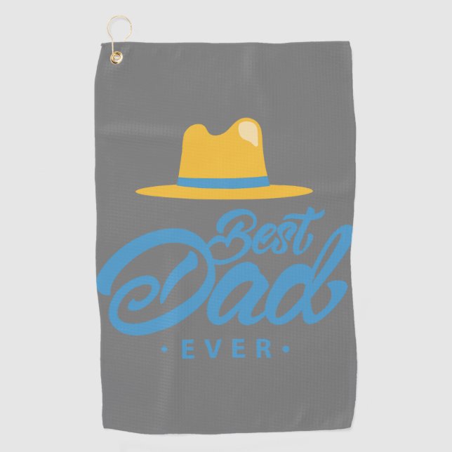 T-Shirt-Rific Gift Idee: Bestes Vater Golf Handtuc Golfhandtuch (Vorderseite)