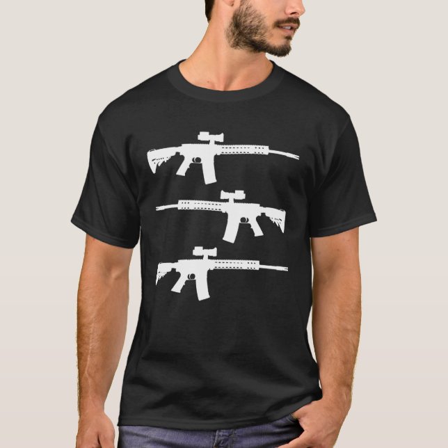 T-shirt Rifles America Second Amendment Gun Conservative L (Devant)