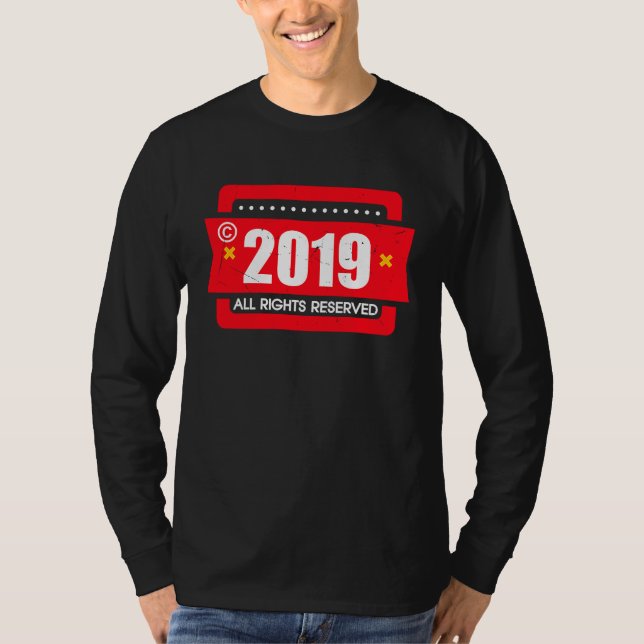 T-shirt right 2019 All Rights Reserve (Devant)