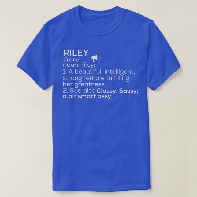 T-shirt Riley Nom Riley Définition Riley Nom Femme Rile (Design devant)