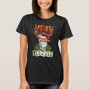 T-shirt Rinder Dans Les Lunettes De Soleil Portant Le Masq