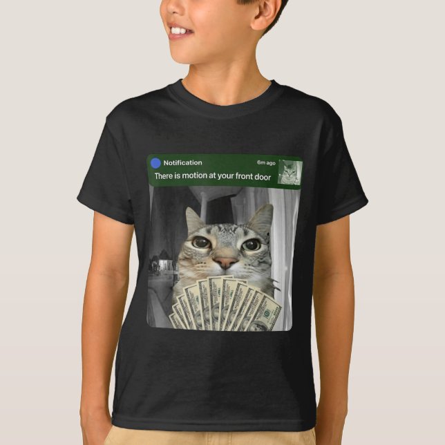 T-shirt Ring Cat With Motion Meme  (Devant)