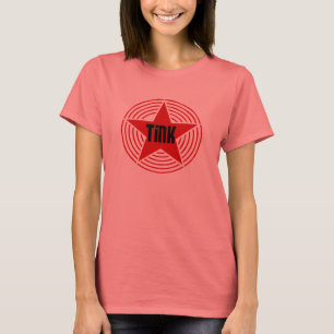 T-shirt Ringer - Chemise noire et rouge étoile