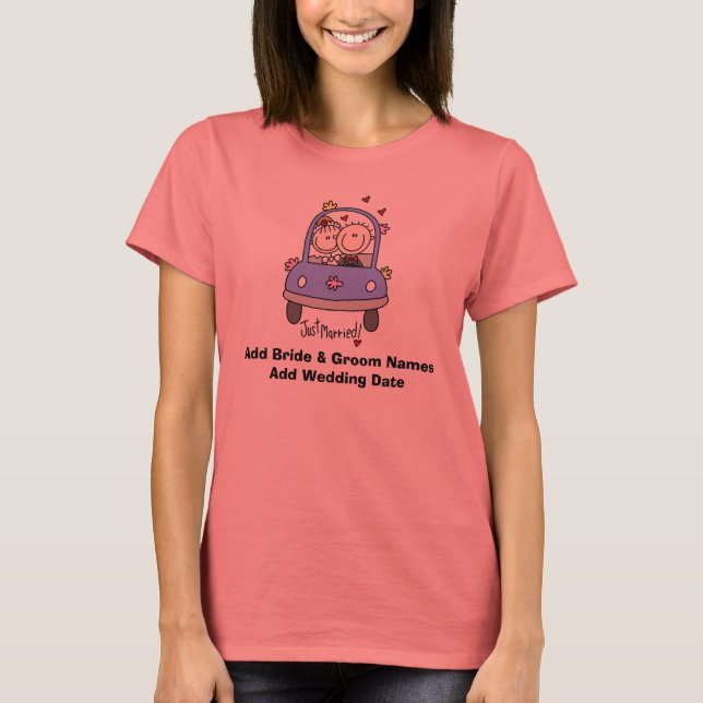 T-shirt Ringer personnalisable juste marié (Devant)