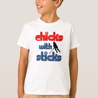 T-shirt Ringette "poussins avec les bâtons" badine/T-shirt