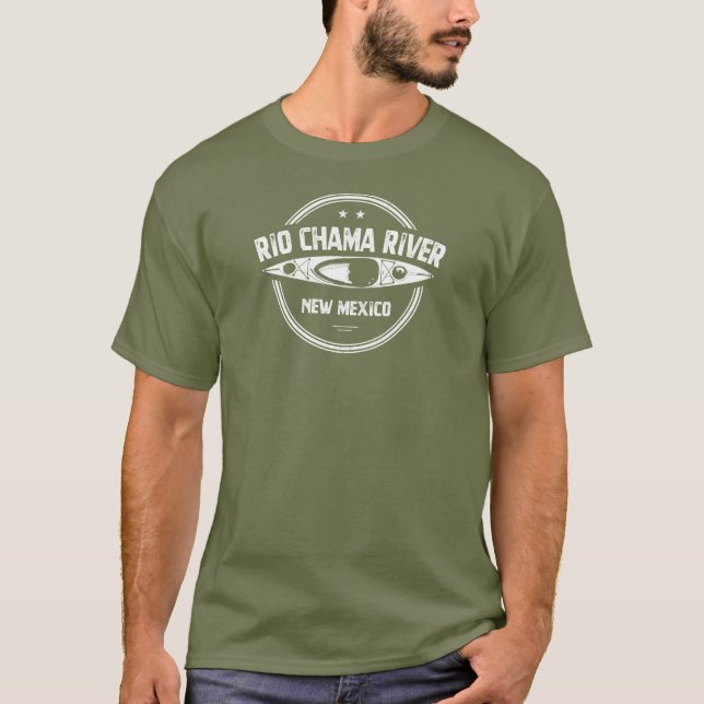 T-shirt Rio Chama River Nouveau Mexique Kayak (Devant)