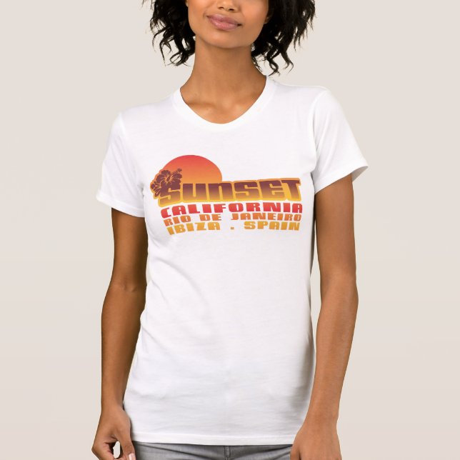 T-shirt Rio de Janeiro Ibiza de la Californie de coucher (Devant)