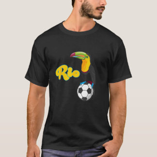 T-shirt Rio Soccer Tropical Bird Sport Brésil Inspiré