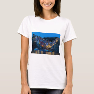T-shirt Riomaggiore la nuit Cinque Terre Ligurie Italie