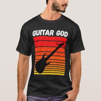 T-shirt Rip Eddie Tribute Retro Guitar God Guitar With Cig