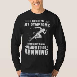 T-shirt Rire avec Google Mes symptômes, besoin de Runni