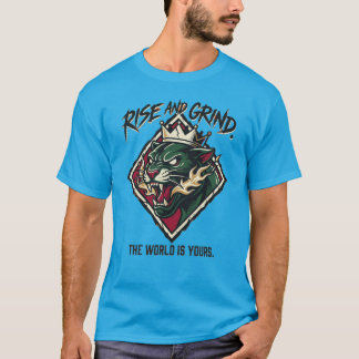 T-shirt Rise And Grind Panther King  Never Sleep Dominate 